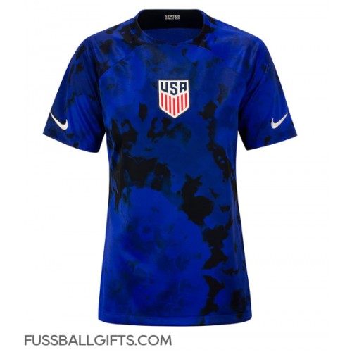 Vereinigte Staaten Fußballbekleidung Auswärtstrikot Damen WM 2022 Kurzarm